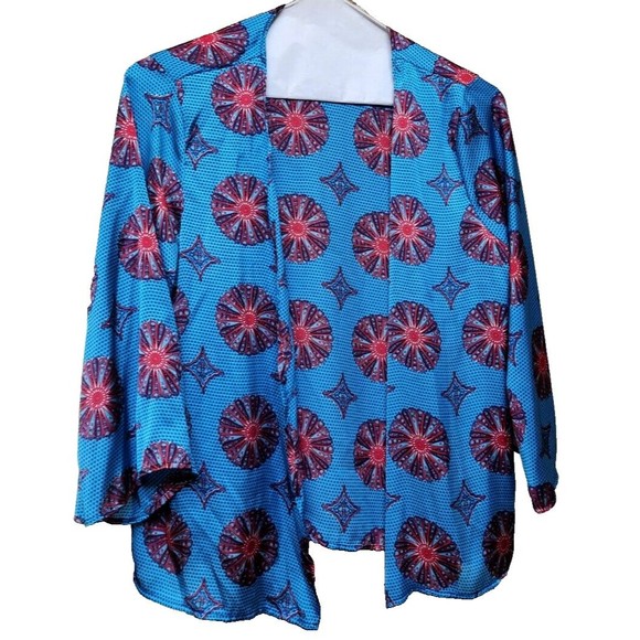 Jonathan Martin Boho Hippie Open Front Top Size Large Silky - Picture 1 of 6